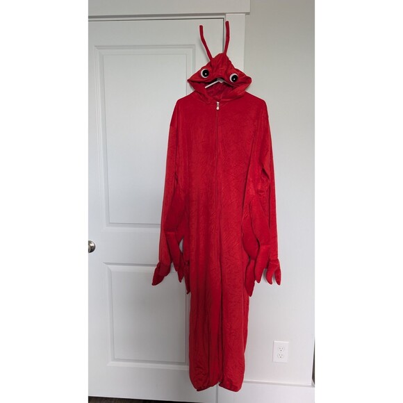 Rubies Unisex Adults Comfy One Piece Hooded Halloween Costume Lobster Large XL - Picture 3 of 4